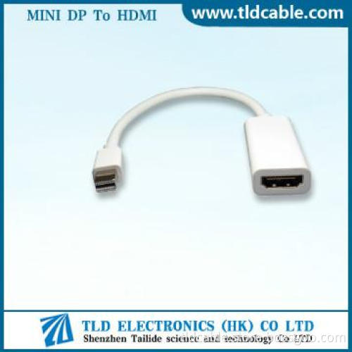 White Premium Mini DP to HDMI Cable